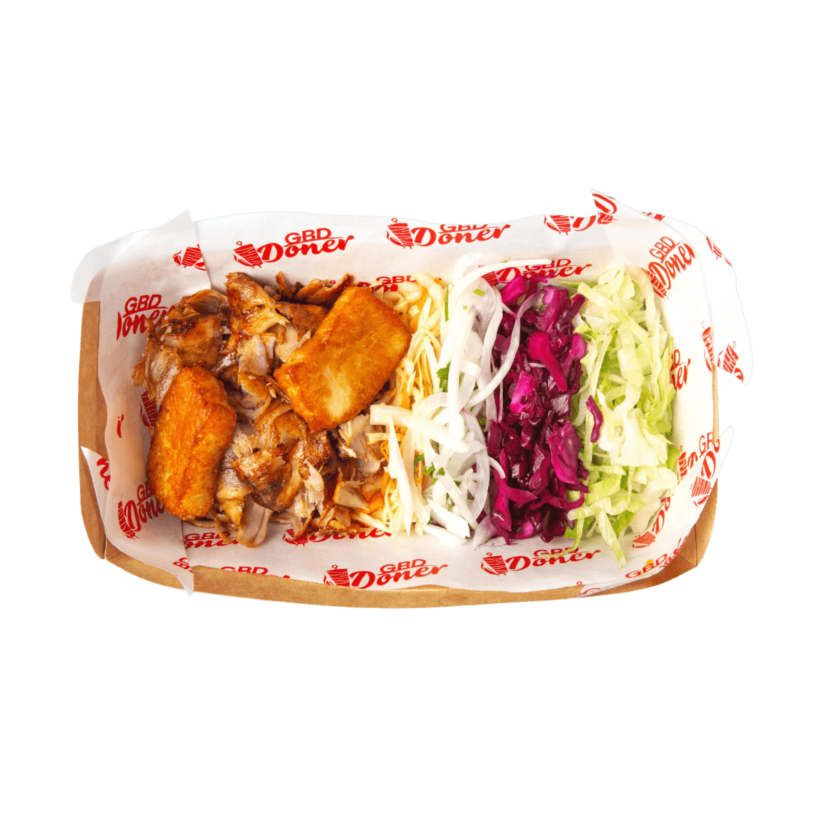 Chicken + Halloumi Doner Box